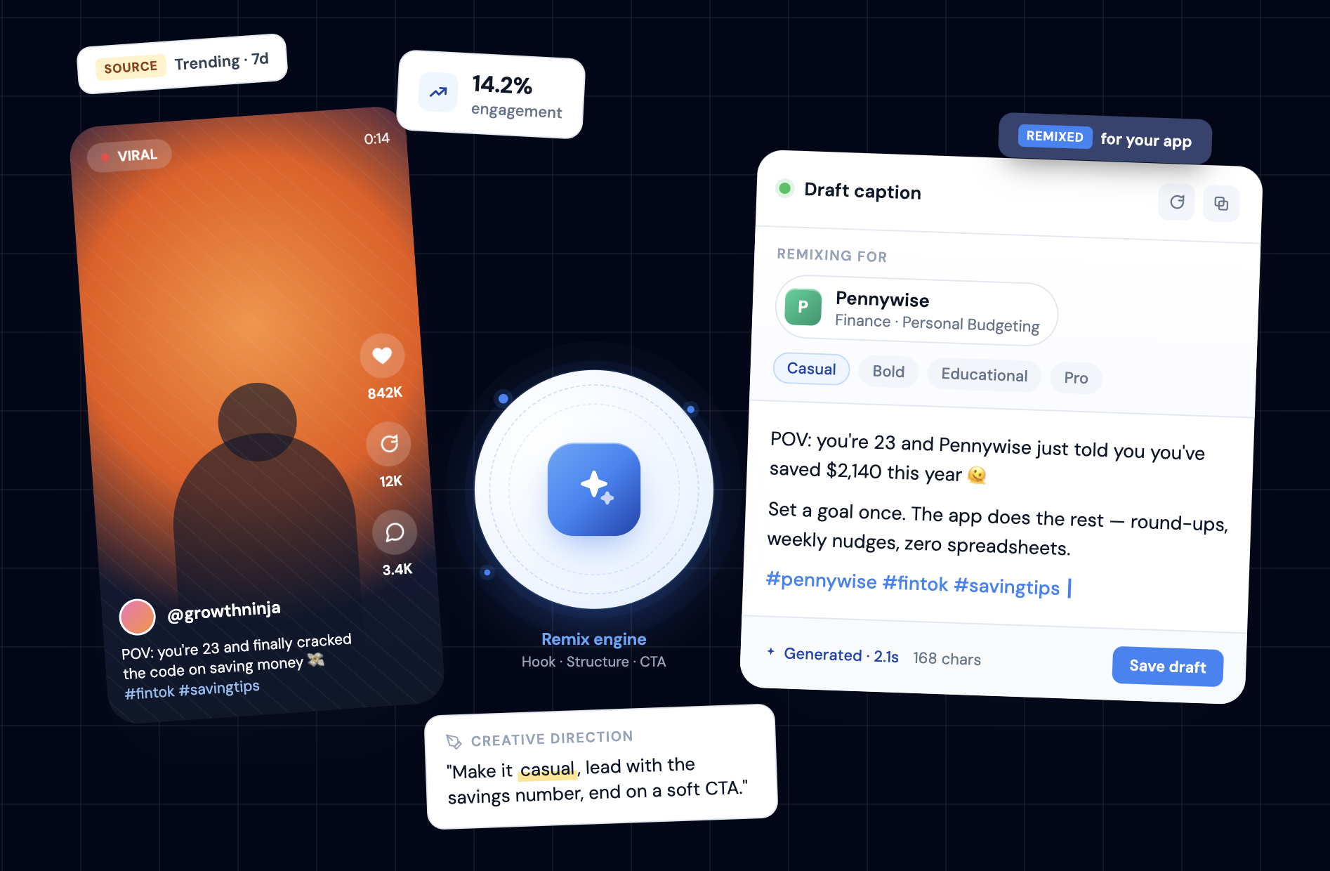Remix viral content for your app